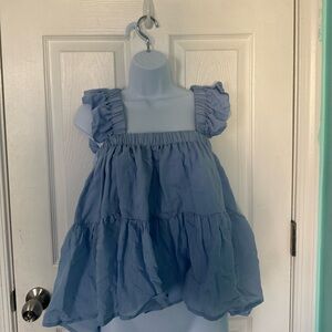 Blue Ruffled Sleeveless Top Altard State Sizs Small